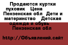 Продаются куртки пуховик › Цена ­ 1 000 - Пензенская обл. Дети и материнство » Детская одежда и обувь   . Пензенская обл.